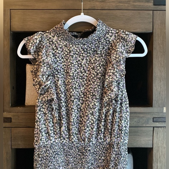 NWOT Lulus: Evalina Black Floral Print Mock Neck Maxi Dress Large - Picture 7 of 12